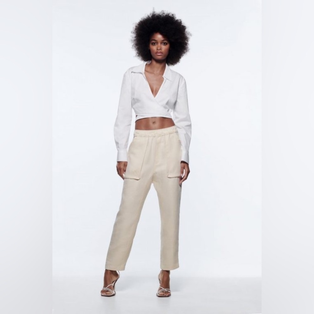 ZARA Women | Light Pistachio | PANTS WITH POCKETS